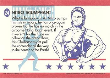 1991 Topps American Gladiators #24 Nitro Triumphant Back